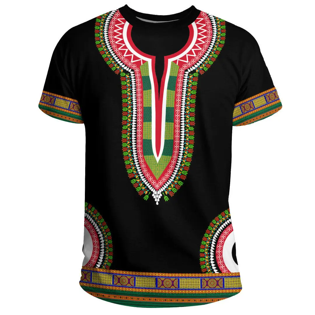 Maglietta da uomo di alta qualità Yemen Tribal Logo Dashiki Print maglietta oversize da uomo prezzo economico camicie da uomo 2022 di alta qualità