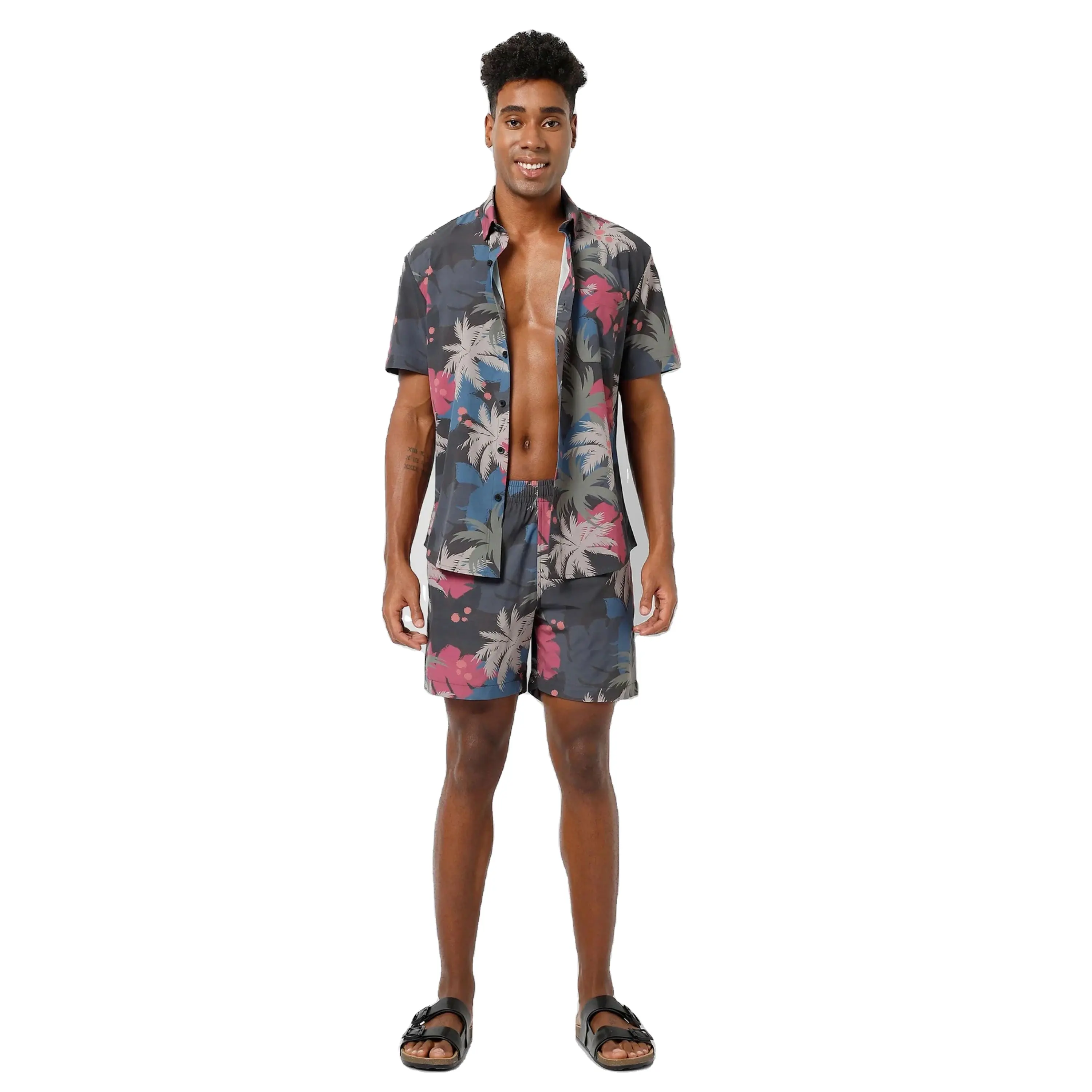 Heren Cabana-Shirt Met Tropische Print-Lichtgewicht Katoen, Levendige Hawaiiaanse Patronen, Perfect Voor Strandvakanties En Zomerdagen
