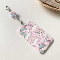 Llavero con Porta Tarjetas de Dibujos Animados de Unicornio y Sailor Moon, Bonito y Adorable, para Tarjetas de Identificación, Venta al por Mayor