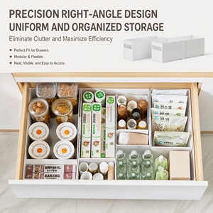 Verstellbare Teleskop-Aufbewahrungsbox mit Rechtwinkligem Design, Ausziehbarer Typ für Küchenschränke, Desktop-Sortierkorb für Kleinteile - Product Image 4