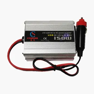 Inversor Solar de onda sinusoidal modificada para uso en coche, fuente de alimentación de 150W, CC a CA, 12V, 24V, 110V, 230V, 50Hz, 60Hz