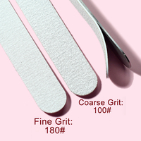 Kit de limes à ongles en acier inoxydable de remplacement, avec tampons amovibles double face (grains 100/180), manche métallique pour manucure