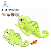Porte-clés en peluche grenouille verte personnalisé UYEAH OEM/ODM CPC EN71 CE, jouet en peluche lézard en coton doux, cadeau