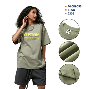T-shirt Sportiva da Uomo in Misto Cotone Pesante 230G, Sensazione di Freschezza, Asciugatura Rapida, Vestibilità Ampia, Traspirante, Cuciture Strette, <span class=keywords><strong>Maglietta</strong></span> Premium - Product Image 4