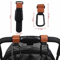 Sac de poussette en cuir PU, chariot de courses pliable d'extérieur, poussette universelle robuste avec attache