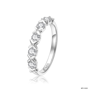 <span class=keywords><strong>5</strong></span>つの石トレリスダイヤモンドバンド (0.50 Ct Tw) /女性のためのラボダイヤモンド結婚記念日リング - Product Image 2