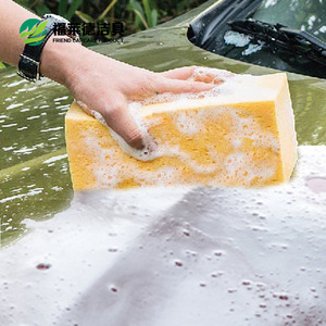 Esponja para lavado de autos Friend Carcare, 21x11x9cm, alta absorción, bloque de esponja rectangular amarillo para limpieza de vehículos - Product Image 2