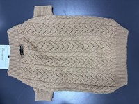 Sweater Rajut Anjing Kerah Tinggi Bergaris Warna Solid Hangat Untuk Anjing Berukuran Kecil dan Sedang