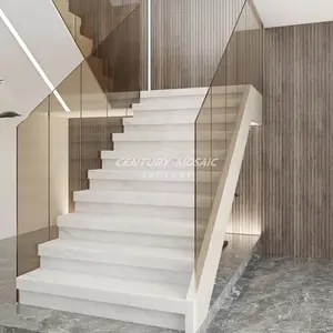 Centurymosaic Custom Modern Interior Natural Stone Marble Staircase Designs Home Stair Straight Staircase