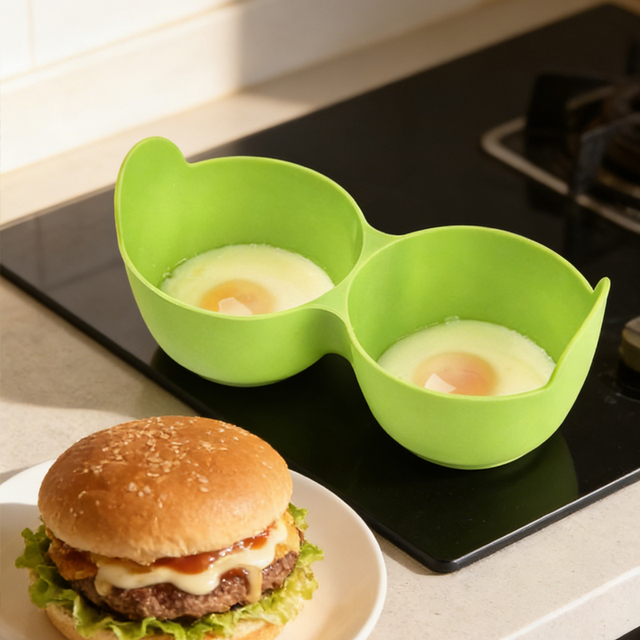 Hot Sale High-Temperature Multi-functional Egg Cooker Tray Non-Stick Food Grade Silicone Egg Cooker Tray Kitchen Gadgets