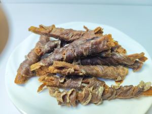 Fabricant de snacks sains pour chiens Saucisses de viande de canard avec os de Calcuim Nourriture pour chiens adultes - Product Image 2