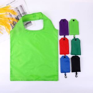 190T <b>Reusable</b> Eco-Friendly Polyester RPET Foldable Fashion <b>Shopping</b> <b>Bag</b> New Style - Product Image 1