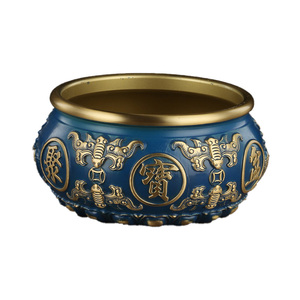 Fábrica OEM Cobre Tesoro Florero Colorido Tesoro Florero Ornamento Venta al por mayor Hogar Oficina Decoración - Product Image 1