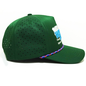 Gorra de golf perforada cortada con láser impermeable personalizada, 5 paneles personalizados con logotipo bordado, gorra de béisbol, sombreros personalizados, gorras para hombres - Product Image 4