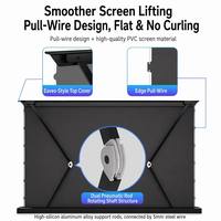 Écran de projection motorisé portable ALR 16:9 de 72 pouces, compatible UST pour téléviseur laser et home cinéma