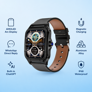 Montre connectée 2026, double réponse WhatsApp+Telegram, IA vocale ChatGPT, AMOLED incurvé 1,78 pouces, IP68, moniteur de santé 24h/24, usine OEM/ODM - Product Image 2