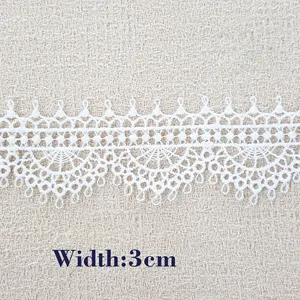 Hite Bridal Lace Fabric Trim Suppliers Wholesale Cheap Vintage Dentelle New Design Water Soluble Lace Trim