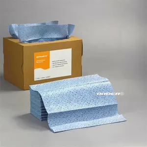 Prep Brag Doos Pp Blauw Meltblown Nonwoven Olie Absorberen Vuile Verwijderen Microfiber Doekjes