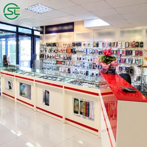 Vitrina Blanca para Teléfonos Móviles, Mostrador para Tienda Minorista, Exhibidor de Vidrio para Accesorios de Celulares, Diseño Interior - Product Image 2