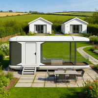 Maison capsule spatiale préfabriquée de 20 pieds, cabine mobile de luxe, bureau de jardin modulaire avec salle de bain complète et intérieur moderne
