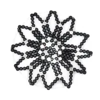 HB00003 Filet à chignon perlé fait main avec perles, élastique, pour la danse classique et les spectacles, accessoires de coiffure