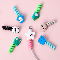 Protecteur de câble d'écouteurs USB en silicone flexible Yitkor avec forme d'animal de dessin animé pour usage général