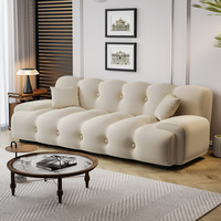 Sofá Roche Bobois Minimalista Italiano, Sofá Lineal Tapizado Francés, para Sala de Estar y Estudio