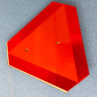 Panneau triangulaire pour véhicule à mouvement lent, en aluminium réfléchissant, orange et rouge, panneau de signalisation de sécurité, plaque de marquage arrière pour véhicule lourd