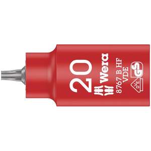 WERA - 05004923001 VDE TORX®Douille de 3/8 ''isolée avec fonction de maintien-Clés à douille isolées EAN 4013288210203 - Product Image 1