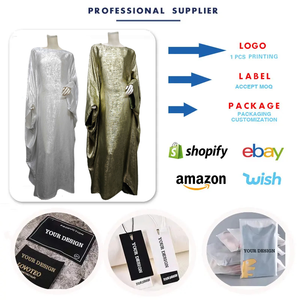 Abito Musulmano Estivo Modesto <span class=keywords><strong>Aya</strong></span> per Donne, Maniche a Farfalla, Morbido Abito <span class=keywords><strong>Aya</strong></span> Argento, Outfit Femminile Mediorientale Dubai - Product Image 4