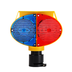 A doppio lato a energia solare barricata a LED leggera traffico stradale intelligente conica avviso luce lampeggiante 1000M notte - Product Image 5