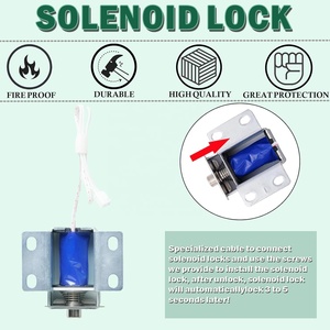 Điện tử an toàn khóa súng an toàn thay thế Hợp kim kẽm chống trộm Chrome kỹ thuật số bàn phím an toàn hộp với Swing Bolt <span class=keywords><strong>solenoid</strong></span> - Product Image 4