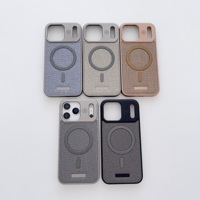 Coque de téléphone portable Shengyang pour 15 Pro Max, couleur unie, antichoc, en cuir artificiel, avec anneau magnétique et protection de l'appareil photo