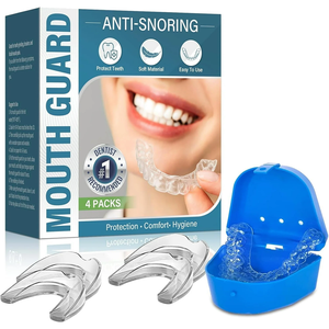 Garde de nuit dentaire moulable pour les dents endormies Anti meulage des dents protège-dents aide au sommeil arrêter le bruxisme Anti ronflement pièce buccale - Product Image 4
