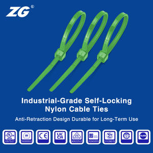 Attaches à glissière de qualité supérieure, 100 pièces par paquet, haute résistance, vertes, en nylon conventionnel, ignifuges 94V-2, pour usage industriel - Product Image 2