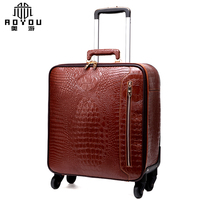 Valise à roulettes en cuir véritable Crocodile, nouvelle tendance de bonne qualité, sac de voyage à roulettes fabriqué en chine, 2022