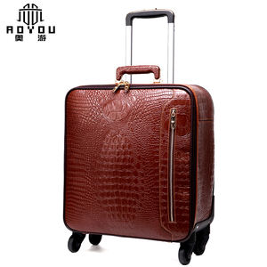 Maleta de viaje de piel auténtica de cocodrilo, Maleta <span class=keywords><strong>Polo</strong></span> con carrito, equipaje, hecho en China, nueva tendencia, 2022 - Product Image 2