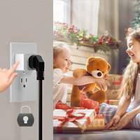 Lot de 5 prises intelligentes Wi-Fi 15A 1800W, compatibles Alexa et Google Assistant, contrôle à distance et par groupe, sans hub, certifiées ETL FCC, 2,4 GHz uniquement