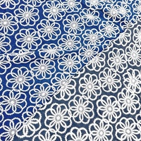 Tissu en dentelle florale en coton extensible 2024, broderie pour robes de soirée, maillots de bain et couture textile pour la maison
