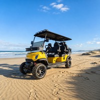 Voiturette de golf électrique professionnelle 4+2 6 places, moteur AC 36V 4.5KW, batterie au lithium, pour service de valet de banquet, avec contrôle de démarrage progressif