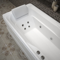 Baignoire de massage moderne pas chère pour 2 personnes, mini-baignoire pour spa avec bain à remous et douchette pour salle de bain