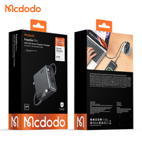 Chargeur rapide Mcdodo 863 67W GaN avec double câble rétractable Type C, affichage numérique, 3 ports USB C PD, adaptateur mural de voyage pour ordinateur portable