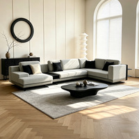 Ensemble de canapés modulaires d'angle en tissu en forme de U Timberight sur mesure pour salon, mobilier d'intérieur, ensemble de meubles pour la maison