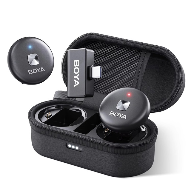 Mini Wireless Lavalier Lapel Microphone for iPhone iPad Android Type-C Phone Live Broadcast Audio Video Recording Vlog