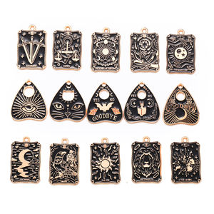 אמייל שמש ירח חתול עטלף קסם לתכשיטים ביצוע אספקה שרשרת עגיל גותי שרשרת עגיל תליון קסם - Product Image 4