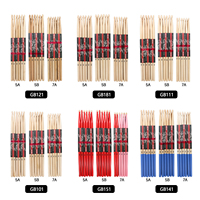 HEBIKUO GB181 Factory-Direct Wholesale Customizable Oak/Maple 5A/7A Drumsticks Bulk Pricing for Drum Kit Accessories