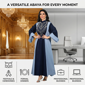 XQY500258 Women's Wear Patchwork Color-Block Diamond-Encrusted Long Gown Dress - Product Image 5