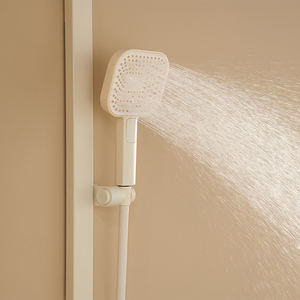 Système de douche de salle de bain de luxe ensemble de pommeau de douche numérique en laiton touche de <span class=keywords><strong>piano</strong></span> blanche ensemble de douche à effet pluie thermostatique - Product Image 4