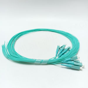 10 noyaux LC UPC 1.5M OM3 Simplex 0.9mm équipement de fibre optique en PVC FTTH Compatible queue de cochon optique - Product Image 4