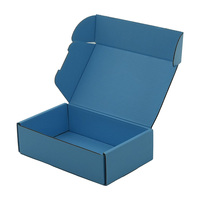 Boîte aux lettres d'expédition postale de commerce électronique recyclable bleue exquise personnalisée Boîtes d'expédition en carton ondulé uniques imprimées sur mesure